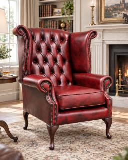 UŠÁK CHESTERFIELD KOŽENÝ